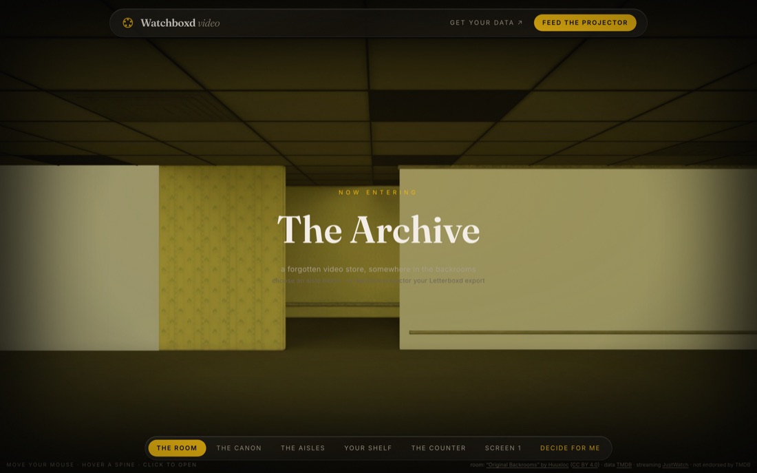 Watchboxed — The Archive 3D room